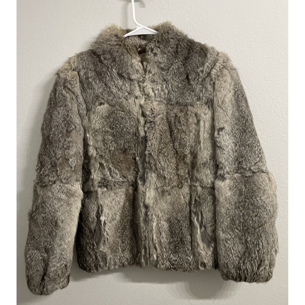 VTG Split End LTD. - Genuine 100% Rabbit Fur Coat - Womens Medium